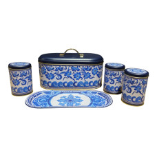 Rive Bleu Collection 5 Pcs Metal Bread & Spice Set