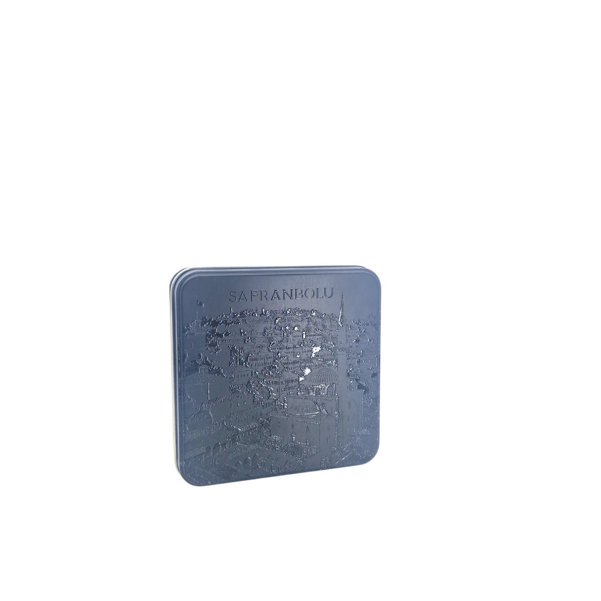 Custom Printed 120x120x40 mm Matte Black Square Tin Box